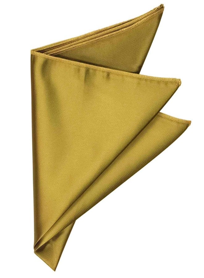 tiemart Gold Solid Color Pocket Square - Image 3